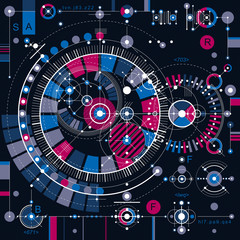 Vector industrial and engineering background, future technical p