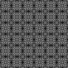 Classical seamless pattern with decoration tracery on a black background.