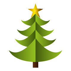 merry christmas tree celebration vector illustration design