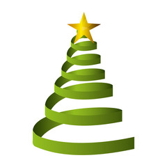 merry christmas tree celebration vector illustration design