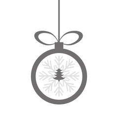 Fototapeta premium happy merry christmas ball card vector illustration design