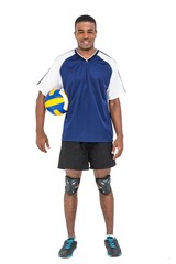 Sportsman holding a volleyball