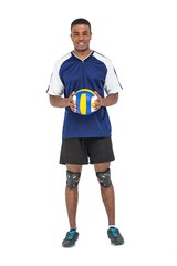 Sportsman holding a volleyball