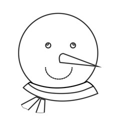 snowman character christmas celebration vector illustration design