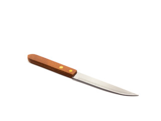 a knife and wood handle