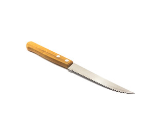 Serrated knives and wood handle