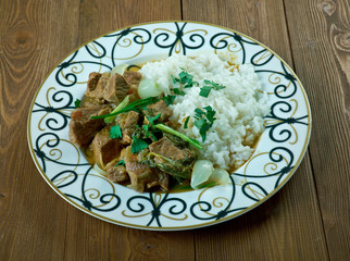lamb with cardamom. Turkish meat dish