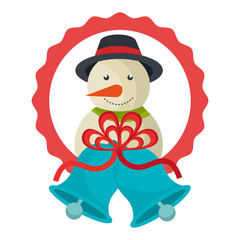 bells christmas decoration icon vector illustration design