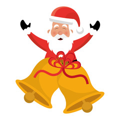 bells christmas decoration icon vector illustration design