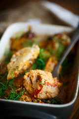 cauliflower baked with meatballs