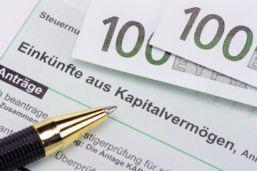 Obraz premium Steuererklärung für Finanzamt