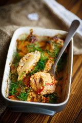 cauliflower baked with meatballs