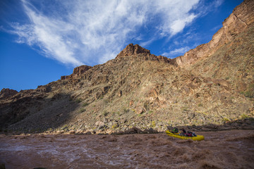 White water rafters in colorado river