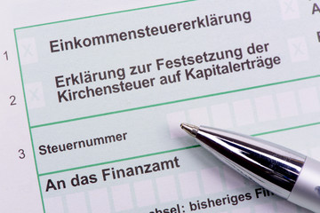 Obraz premium Steuererklärung für Finanzamt