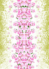 Animal skin with flowers