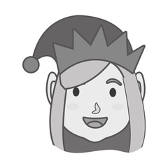 happy merry christmas elf character vector illustration design