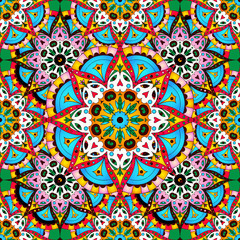 Vector magic seamless pattern. national decorative element for fabric ot design. Islam, Arabic, Indian, ottoman motifs. Oriental mandala.