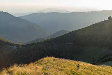 Mountains landscape in Italy. Region of Como lake.