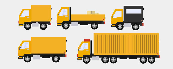 Truck Cargo for distribution shipping, vector illustration