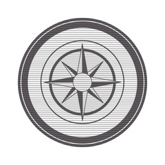 Compass icon. Instrument tool navigation location and object theme. Isolated design. Vector illustration