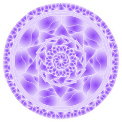 Abstract ornament, stencil round pattern, cut out design, decor element