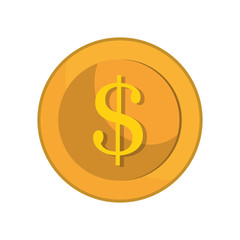 dollar money gold icon vector illustration design