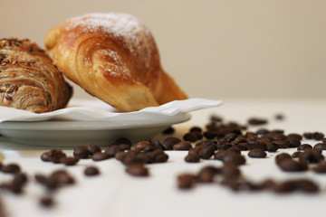 croissant brioche and italian breakfast