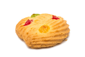 cookies with colored jelly isolated