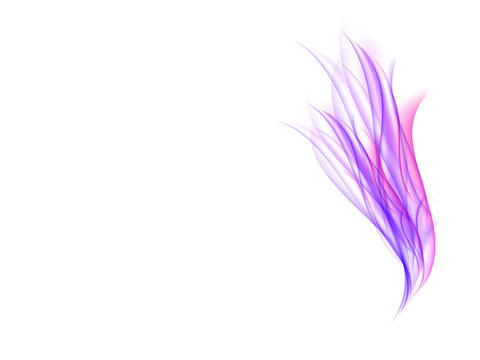 recommend clip art: White background with violet pink abstract of wavy lines to the right