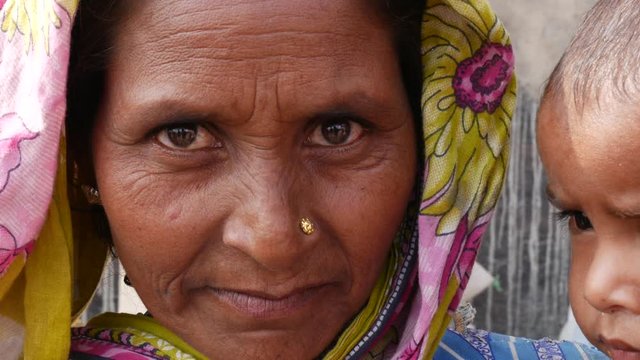 Indian Mum with her son