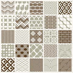 Vector graphic vintage textures created with squares, rhombuses