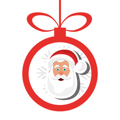 santa claus character kawaii style vector illustration design