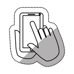 Smartphone icon. Device gadget technology and electronic theme. Isolated design. Vector illustration