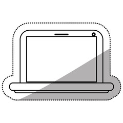 Laptop icon. Device gadget technology and electronic theme. Isolated design. Vector illustration