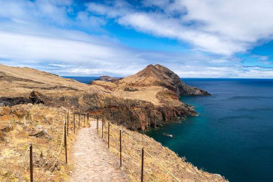 Hiking trail, Panorama Ponta de Sao Lourenco, Madeira, Portugal, Europe