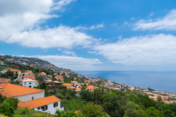Naklejka na ściany i meble Panorama and streets of Funchal, Madeira island, Portugal, Europe
