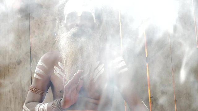 Sadhu man in Varanasi, India