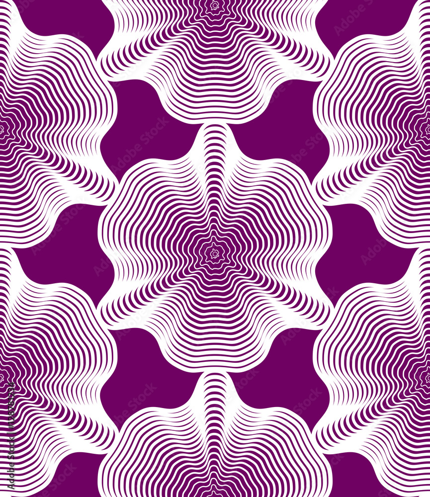 Aufkleber continuous vector pattern with graphic lines, decorative abstrac