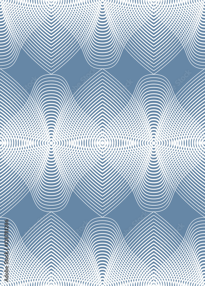 Poster illusive abstract seamless pattern with geometric figures. vecto