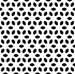 Vector monochrome seamless pattern, simple minimalist background, abstract geometric floral ornament texture. Design element for prints, decoration, cover, package, wallpaper, textile, fabric, digital