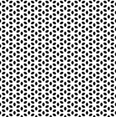 Vector monochrome seamless pattern, simple minimalist background, black & white abstract floral geometric texture. Design element for prints, decoration, cover, wallpaper, textile, fabric, digital