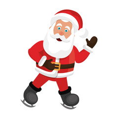 santa claus character kawaii style vector illustration design