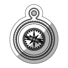 Compass icon. Instrument tool navigation location and object theme. Isolated design. Vector illustration