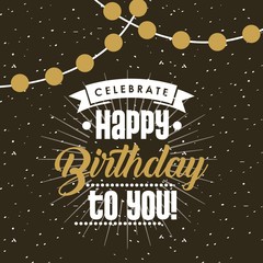 happy birthday card. colorful design. vector illustration © Gstudio