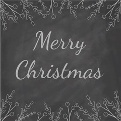 Fototapeta na wymiar Merry Christmas Chalkboard