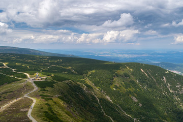 Naklejka premium Sniezka, Krkonose National Park, North Bohemia, Central Europe, Czech Republic