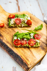 Healthy Snack from Wholegrain Rye Crackers