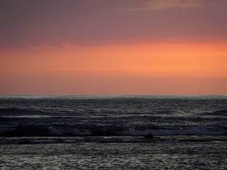 Dramatic Post Sunset light in the clouds and reflecting on the P