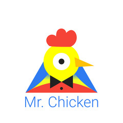 Young chick logo with the text of Mr. Chicken