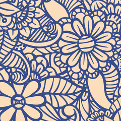 Zentangle abstract flowers. Doodle flower. Vector illustration